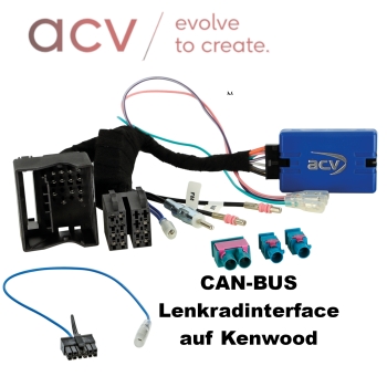 ACV Lenkradadapter auf Kenwood CAN-BUS-Lenkradinterface für VW 40-PIN